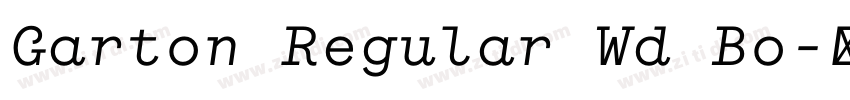 Garton Regular Wd Bo字体转换